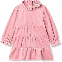 Amazon Essentials x Sofia Grainge Toddler & Baby Girls Long Sleeve Velour Corduroy Fit & Flare Dress