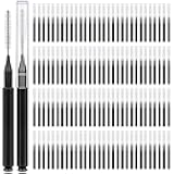 120 Pieces Interdental Brushes, Braces Brush Cleaner Orthodontic Flossers Toothpicks Floss Picks for Braces Kit for Teeth Cleaning Tools Spiral Dental Brush Head for Efficient Oral Care Black