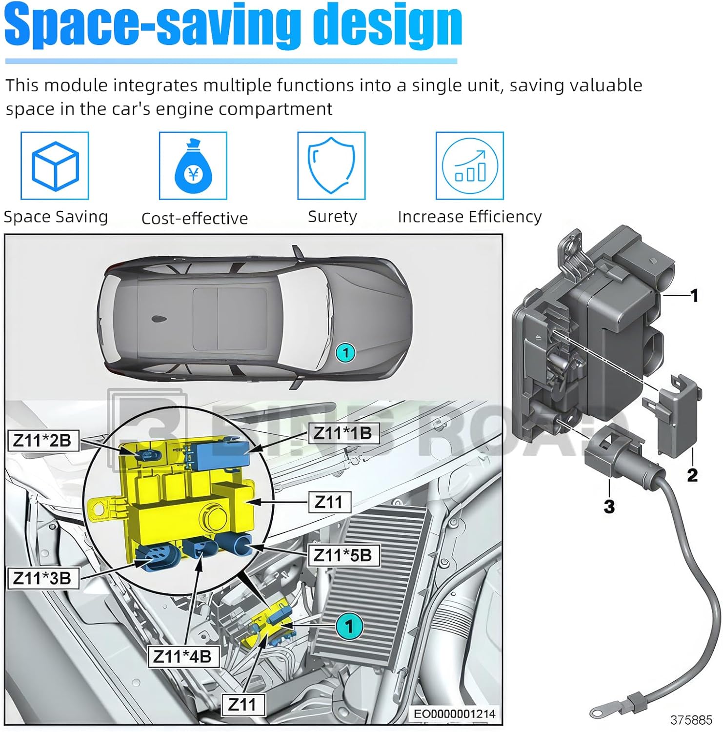 Integrated Supply Module IVM 12637591534 Compatible with BMW 228i 328i 335i 428i 435i 535i 640i 740i X5 X6