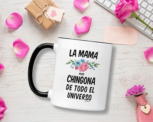 Miniatura 2 de Casitika Taza Chingona. Regalos para mamá mexicana. Taza de café La Mama Mas Chingona De Todo El Universo. Regalos para Mama De Cumpleaños. (mango