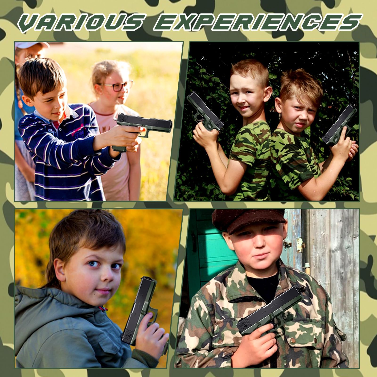 Pistola Giocattolo Realistica, Pistole Giocattolo di Schiuma Blaster a Proiettile Morbido, Soft Bullet Toy Gun Desert Eagle per il Gioco All'interno e All'aperto, Regali di Compleanno per 14+