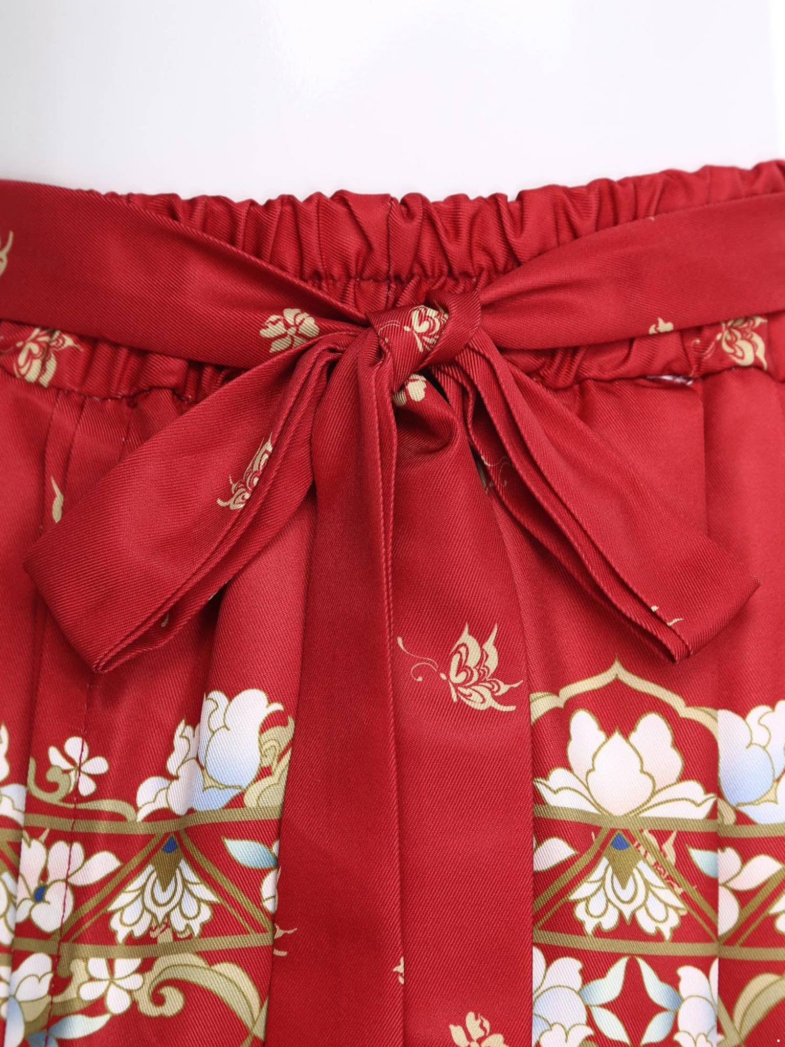 Runhomal Maxi Gonna a Pieghe per Bambina Costume Hanfu Cavallo Viso Gonna Cinese Tradizionale Danza