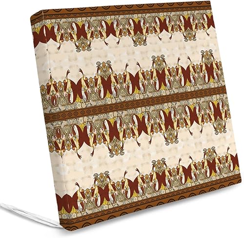 Anzona Paquete de 4 fundas de cojĂn para silla, extraĂbles, impermeables, geomĂ©tricas marrones, fundas de cojĂn para asiento, diseño Ă©tnico retro Anzona Paquete de 4 fundas de cojĂn para silla, extraĂbles, impermeables, geomĂ©tricas marrones, fundas de cojĂn para asiento, diseño Ă©tnico retro