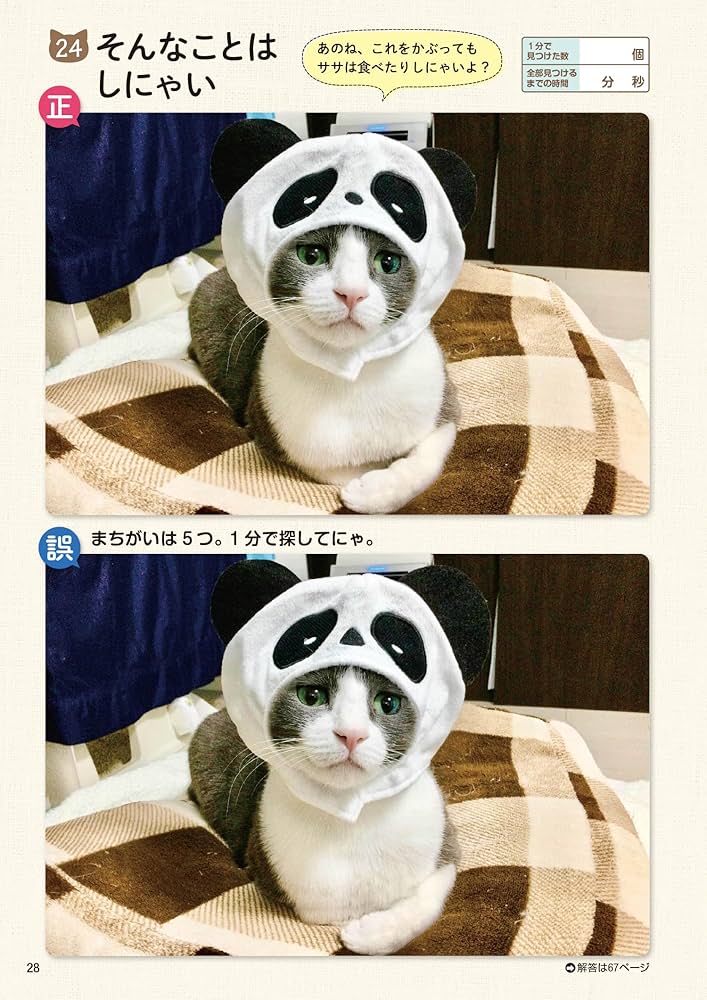 毎日脳活スペシャル 超にゃん問！ ねこのまちがいさがし