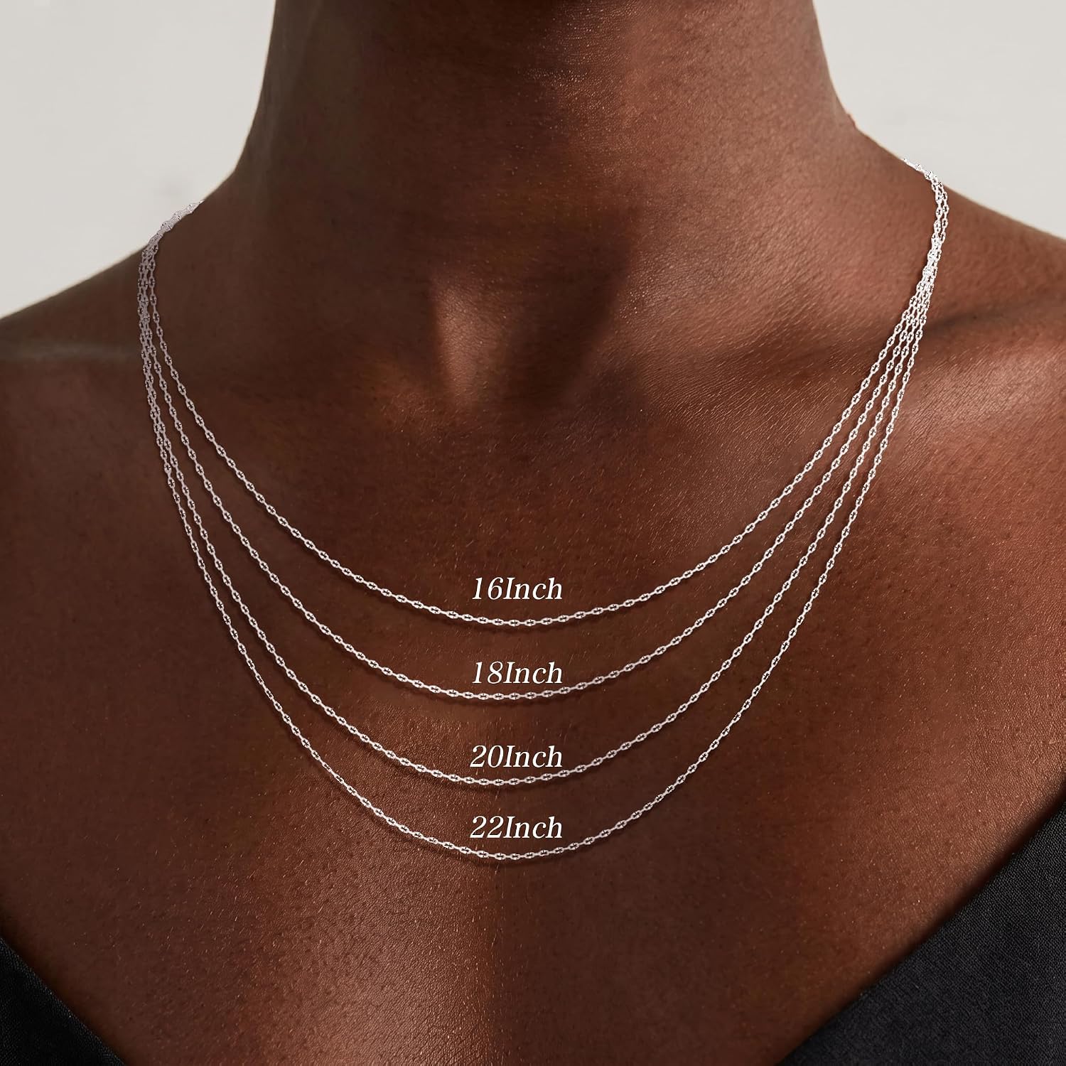 S925 Sterling Silver Bar Chain Necklace for Women Dainty Layering