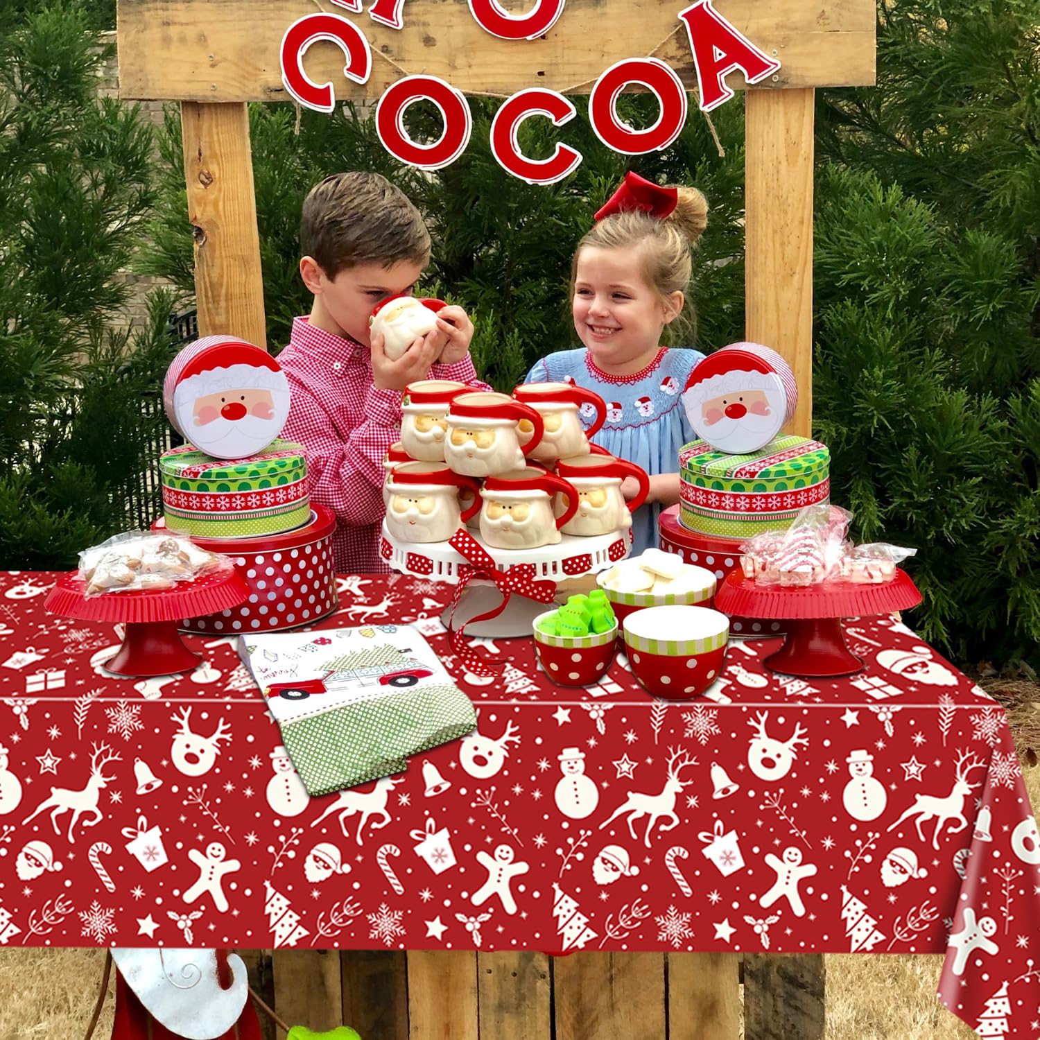 Acheter Nappe De Noël Motif Bonhomme De Neige Nappe Rectangulaire Nappe De Noël Table De Ferme Décorations Résistantes Aux Taches