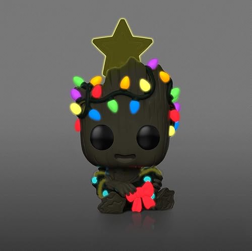 Miniatura 2 de Funko POP! Marvel Holiday Groot con luces (brilla en la oscuridad), exclusivo, multicolor, 3,75 pulgadas