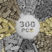 WEBRICK 300Pcs Masonry Profile Wall Bricks - Compatible with LEGO & Major Brands, Creative Building Blocks for Kids Ages 6-10