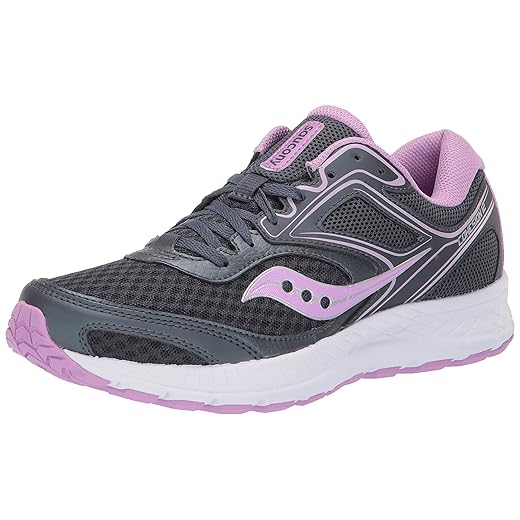 Saucony Women's VERSAFOAM Cohesion 12 Slate/Violet Road Running Shoe 8 Wide US