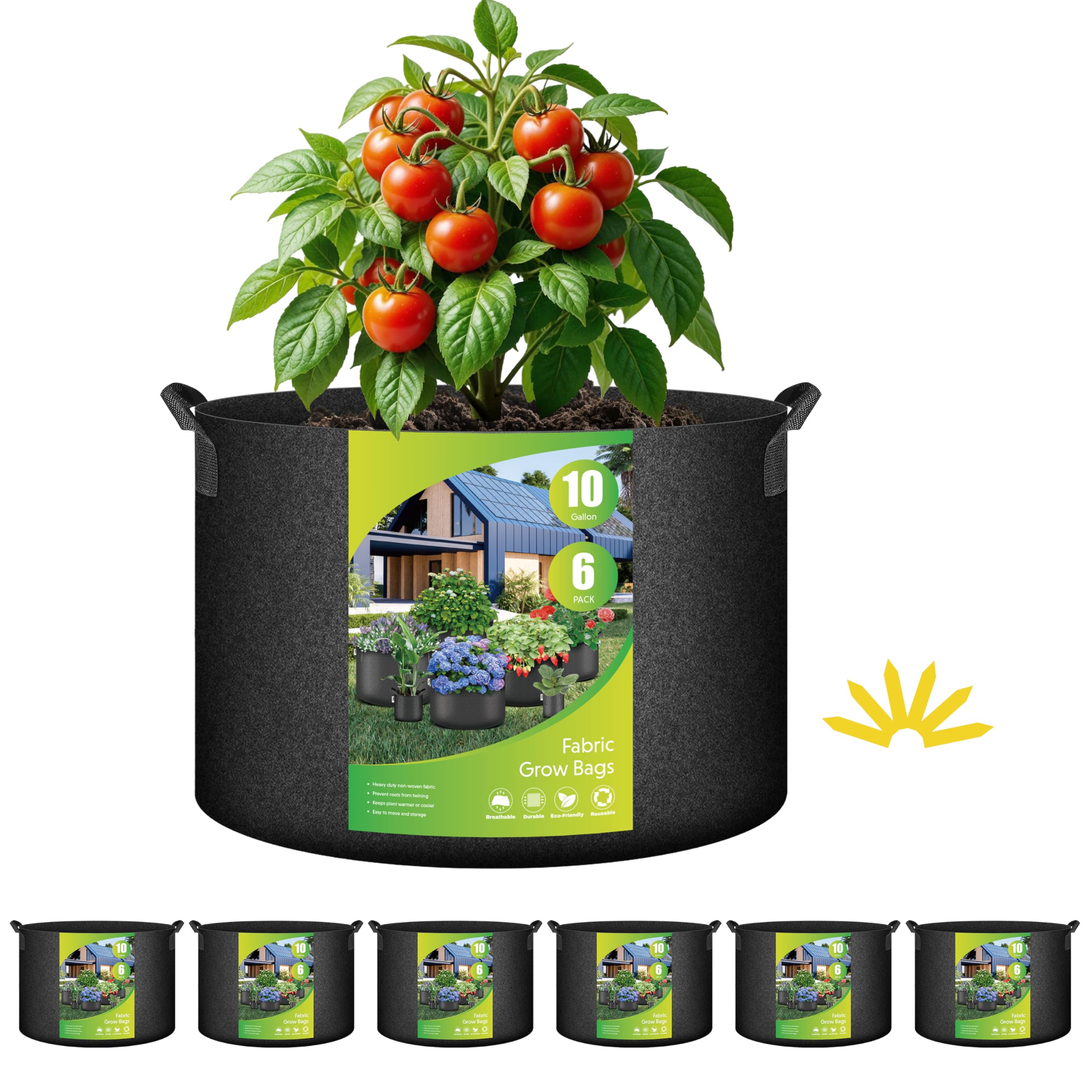 HealSmart 6-Pack Grow Bags