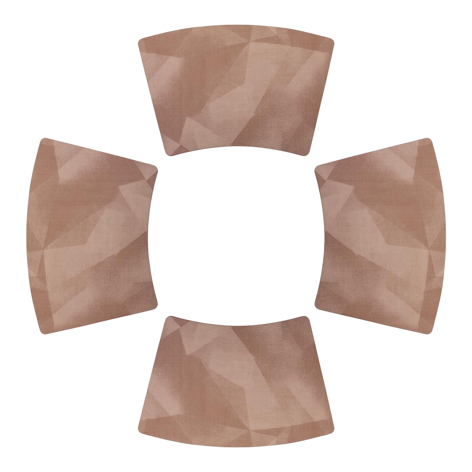 Juego de 4 manteles individuales de cuña para decoración de mesa de cocina, comedor, lavables, resistentes al calor, 45 x 30 cm, color caqui