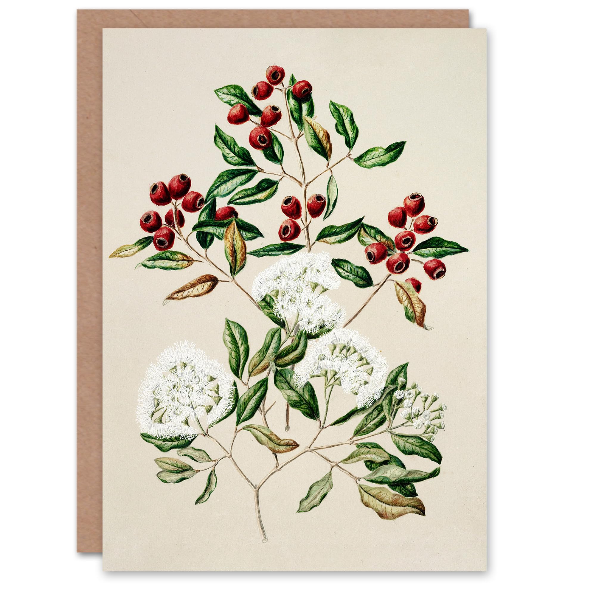 Artery8 Sarah Featon Art Card New Zealand Maire Tawake Tree Flowers