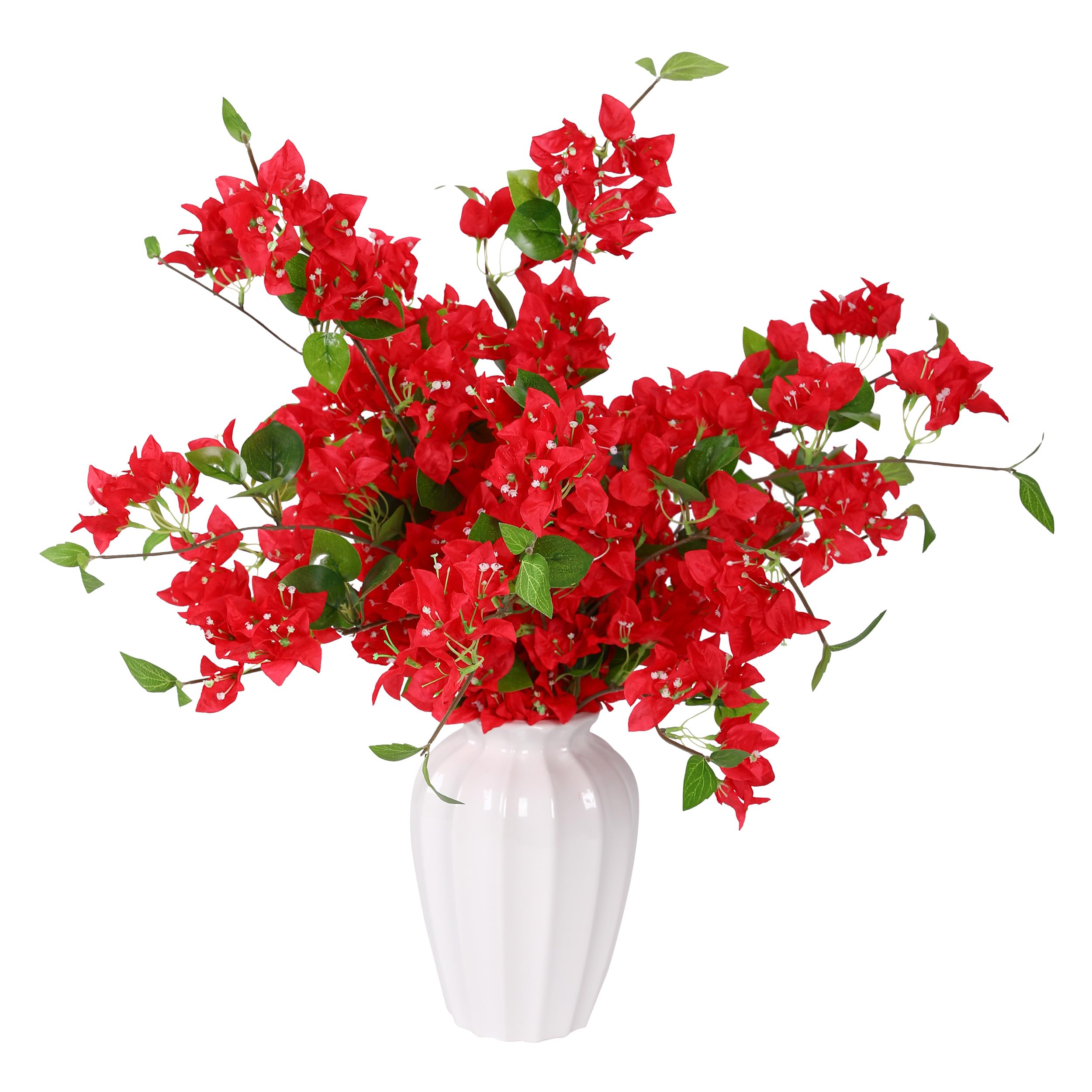 Photo 1 of Apeair 10PCS Bougainvillea Artificial Flowers 30" Silk Fake Bougainvillea Branches Faux Flowers Vines for Home?Garden?Wedding?Party?Indoor and Outdoor?Floral Arrangement and DIY Decor?red?
