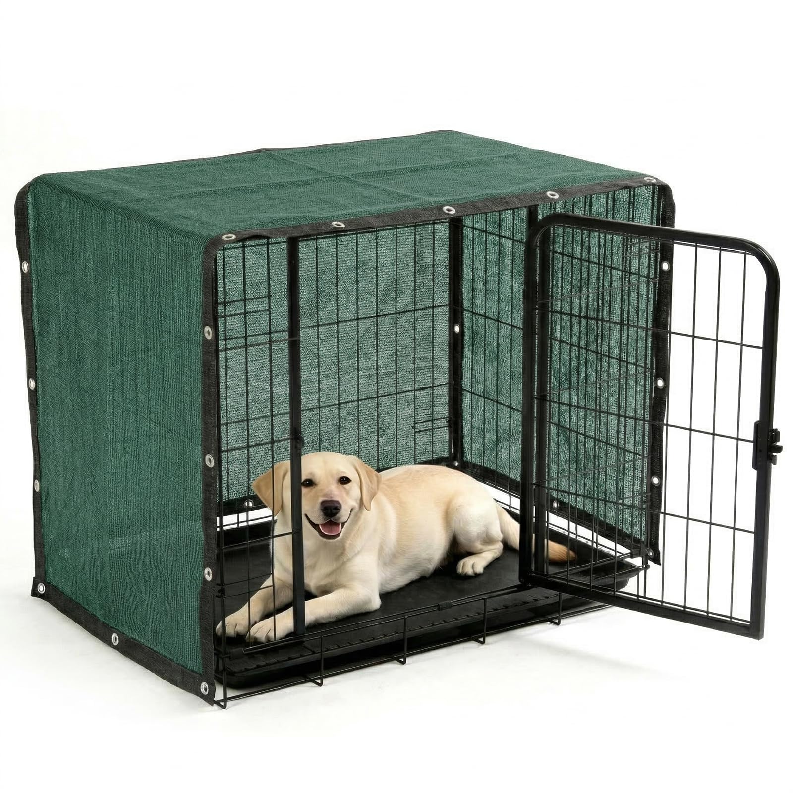 ShadeMart Dog Crate Shade Cover 6' x 26' Green Breathable Mesh for Playpen