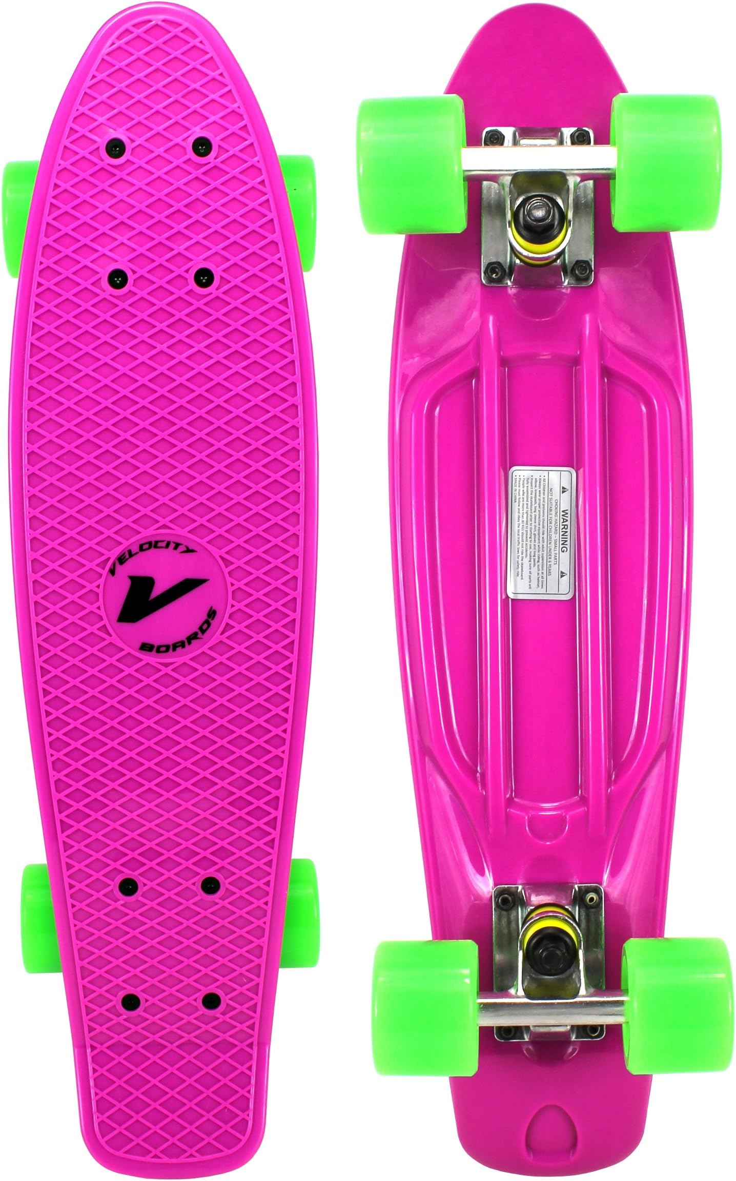 PP Retro Cruiser Complete 22" Banana Skateboard w/ Aluminum Trucks, Fast ABEC-7 Bearings, Wheels & Bushings (Purple)