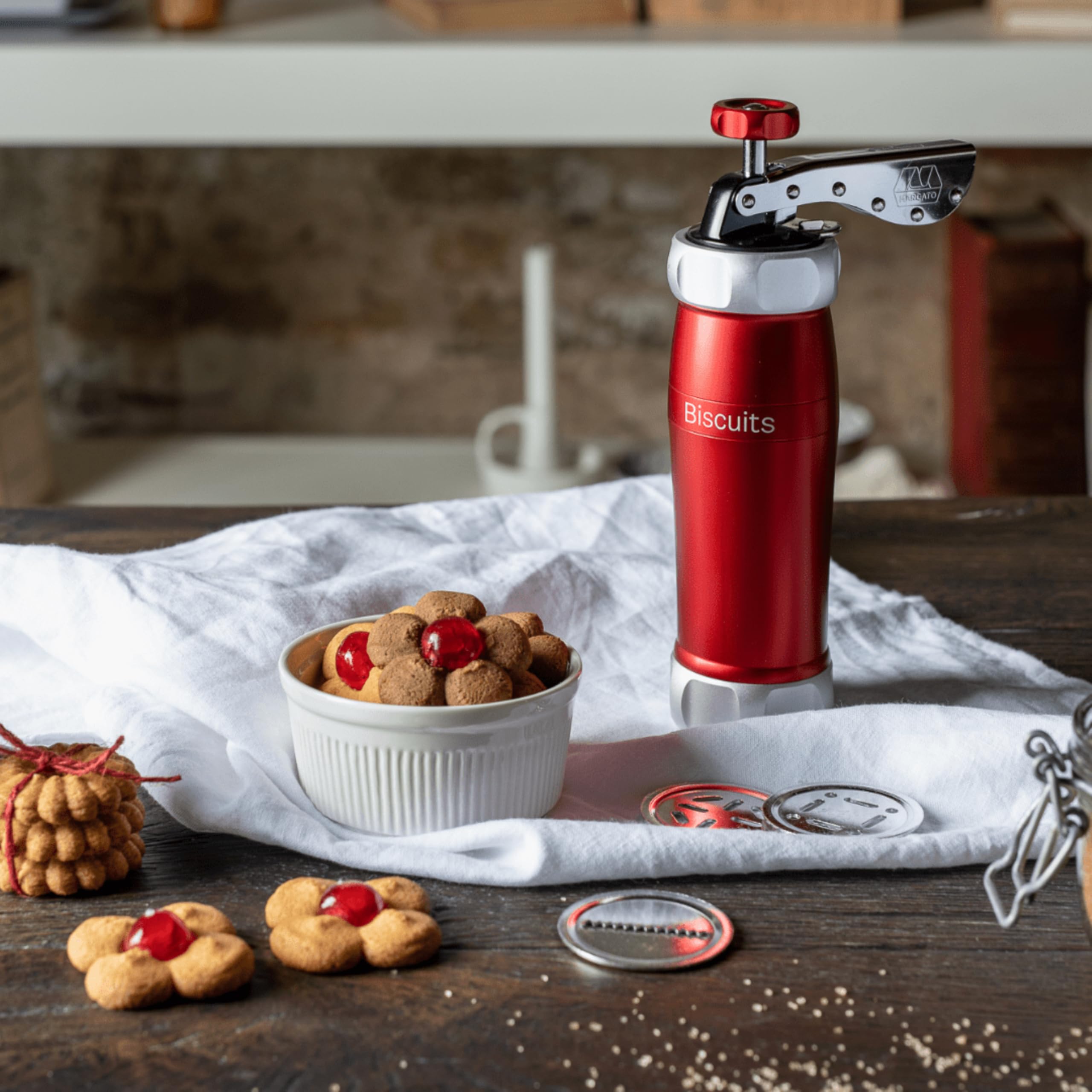 Machine à biscuits - Marcato Biscuits rouge
