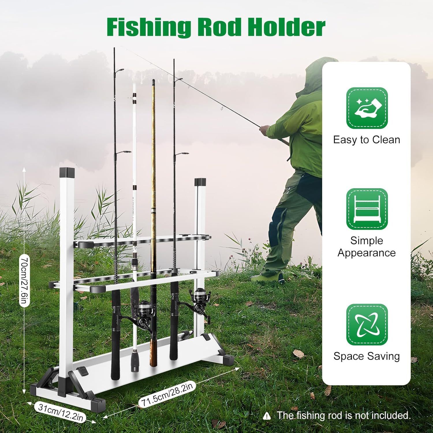Dimensions of the OUKANING Fishing Rod Holder