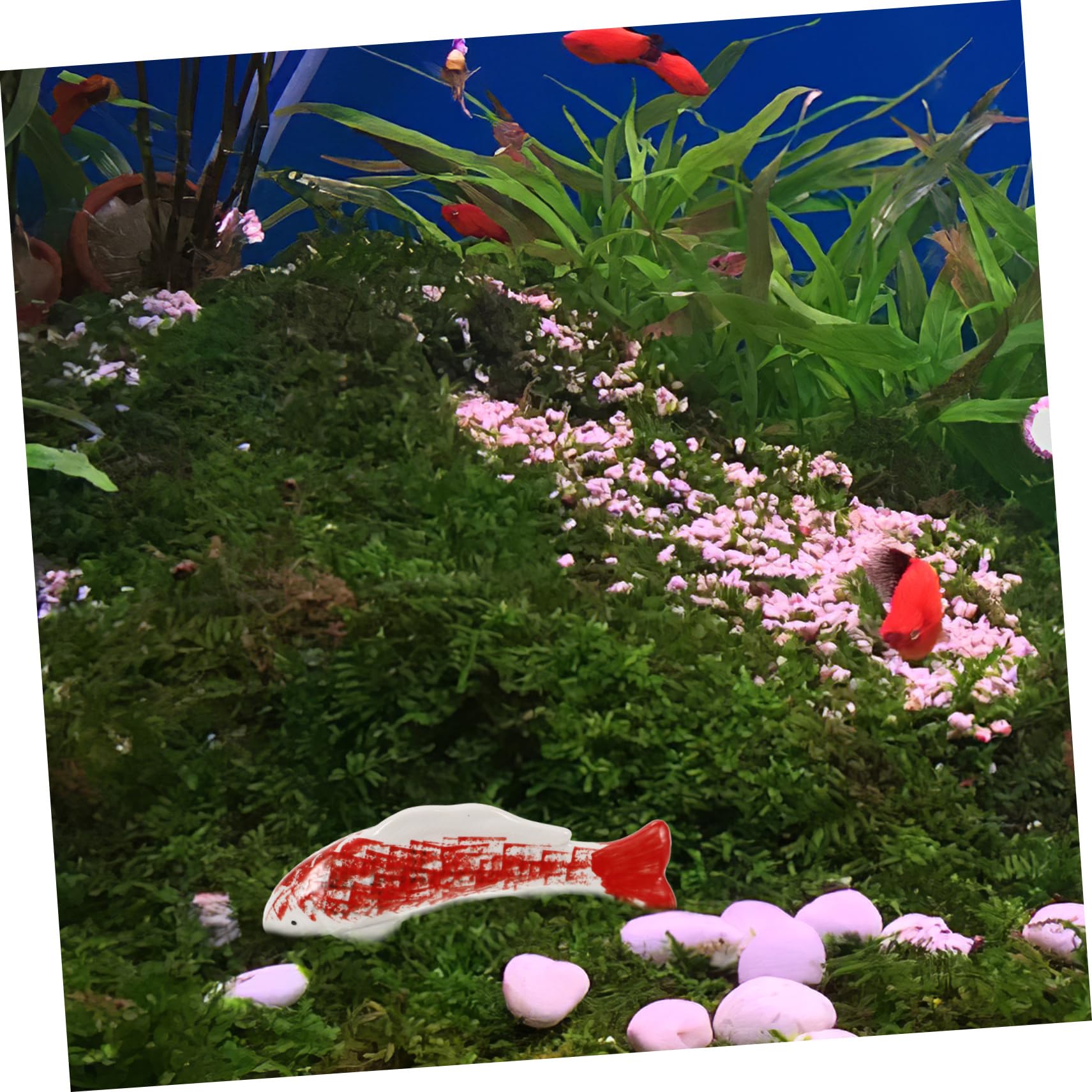 POPETPOP Ornamenti per Acquario Grotta Pesce Galleggiante Pesce Artigianale Adorabile Statua di Pesce Decorazione per Acquario Piccolo Ornamento A Forma di Pesce