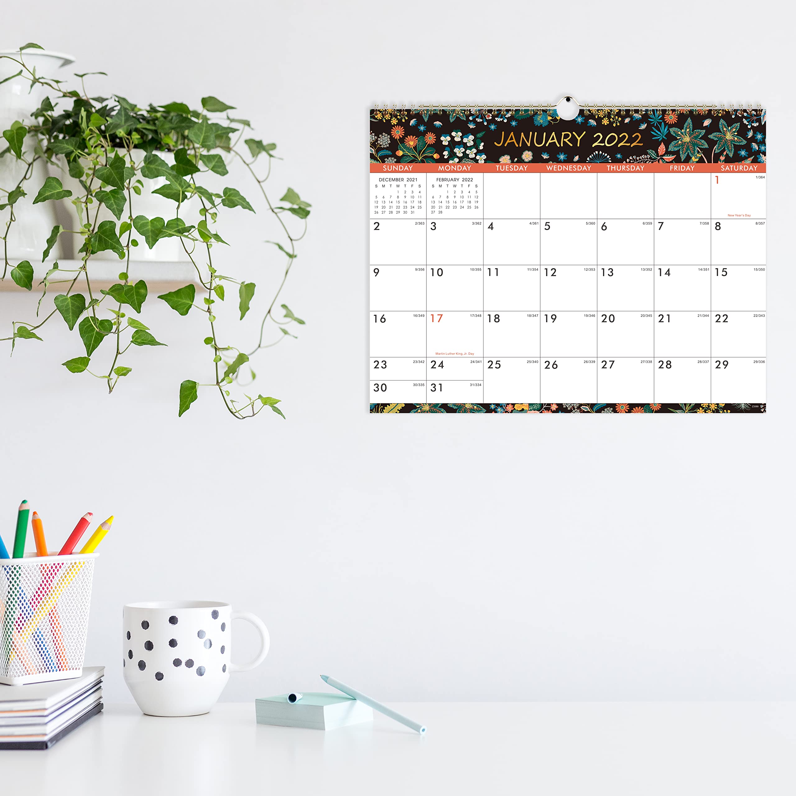 2022 Wall Calendar Monthly Calendar 2022 from January 2022 December 2022, 11.5'' x 14.75