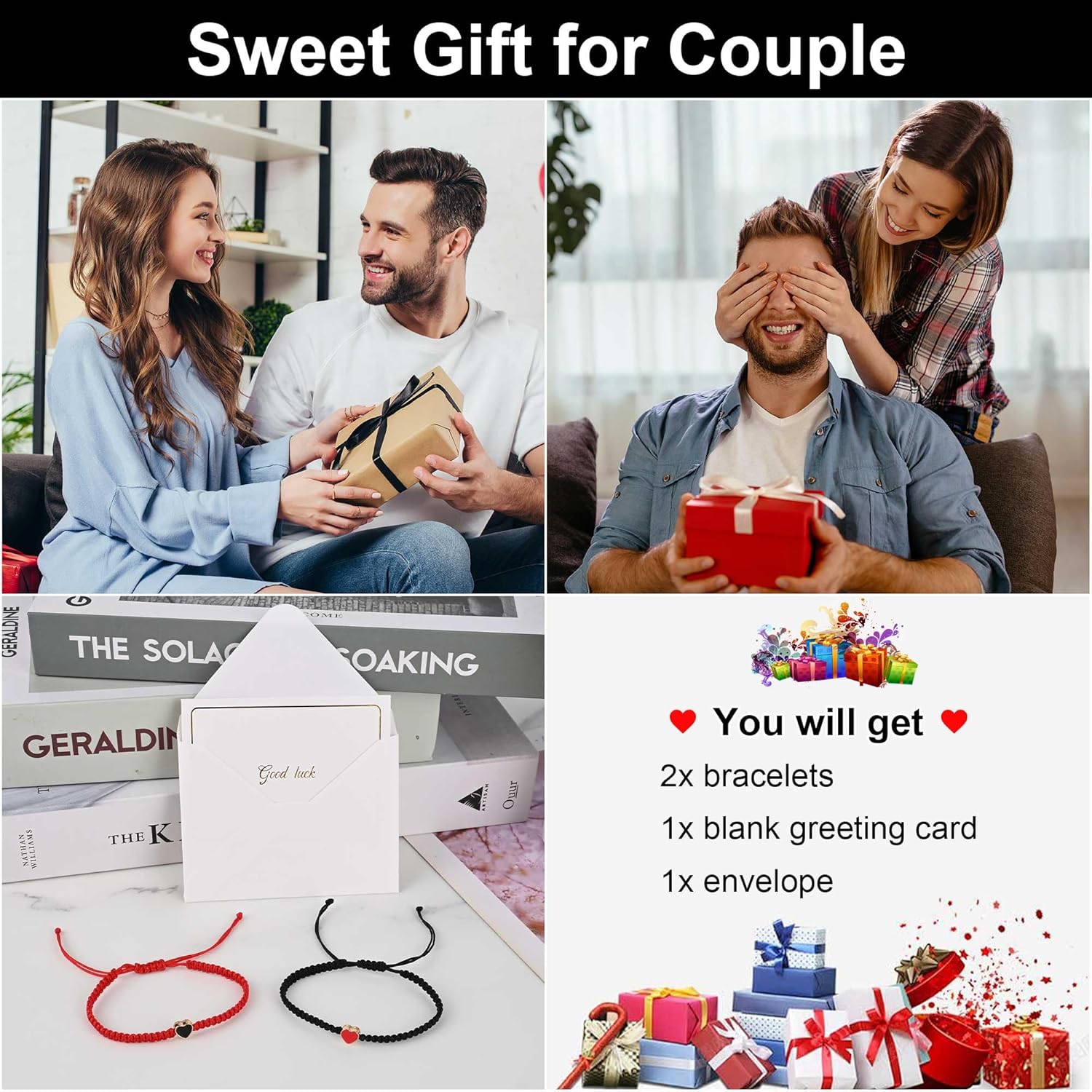 Couple Matching Bf and Gf Bracelets, Best Friend Friendship Adjustable Stretch Bracelet for Him and Her - Image 5