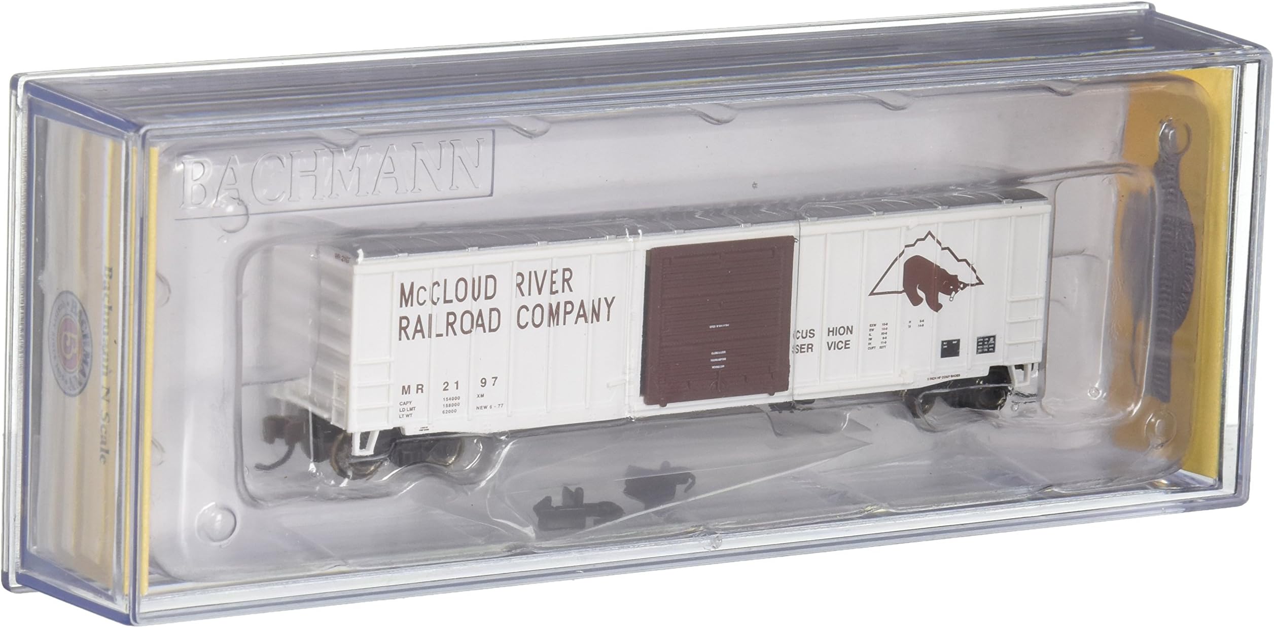 Bachmann Industries McCloud River ACF Outside Braced Sliding Door Box Car (N Scale), 50'6"