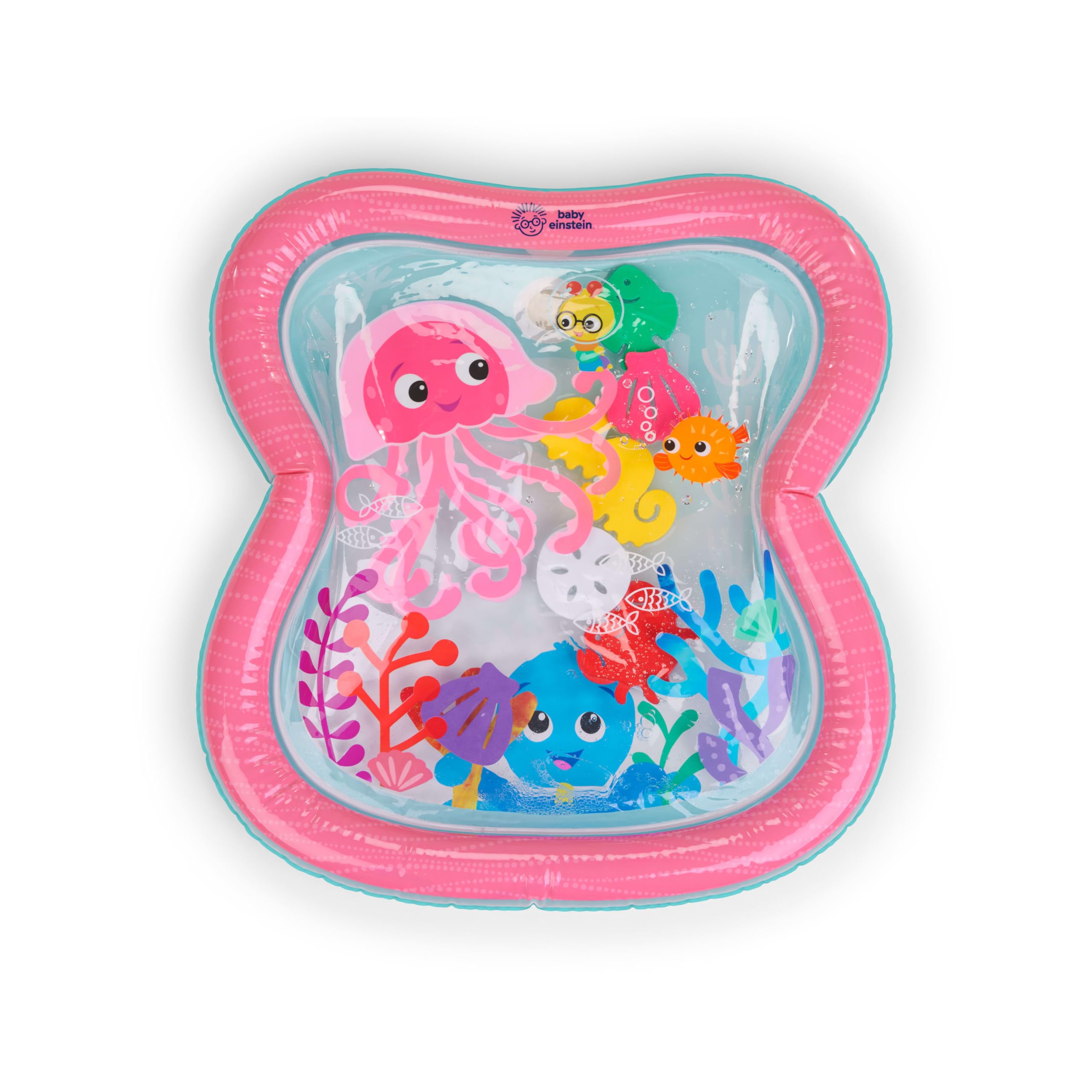 Baby Einstein Ocean Explorers - Alfombra de Agua para Bebé con 6 Figuras Flotantes del Océano, Estimula Causa y Efecto, Ideal para Tummy Time, Multisensorial, 0-36 Meses, Rosa