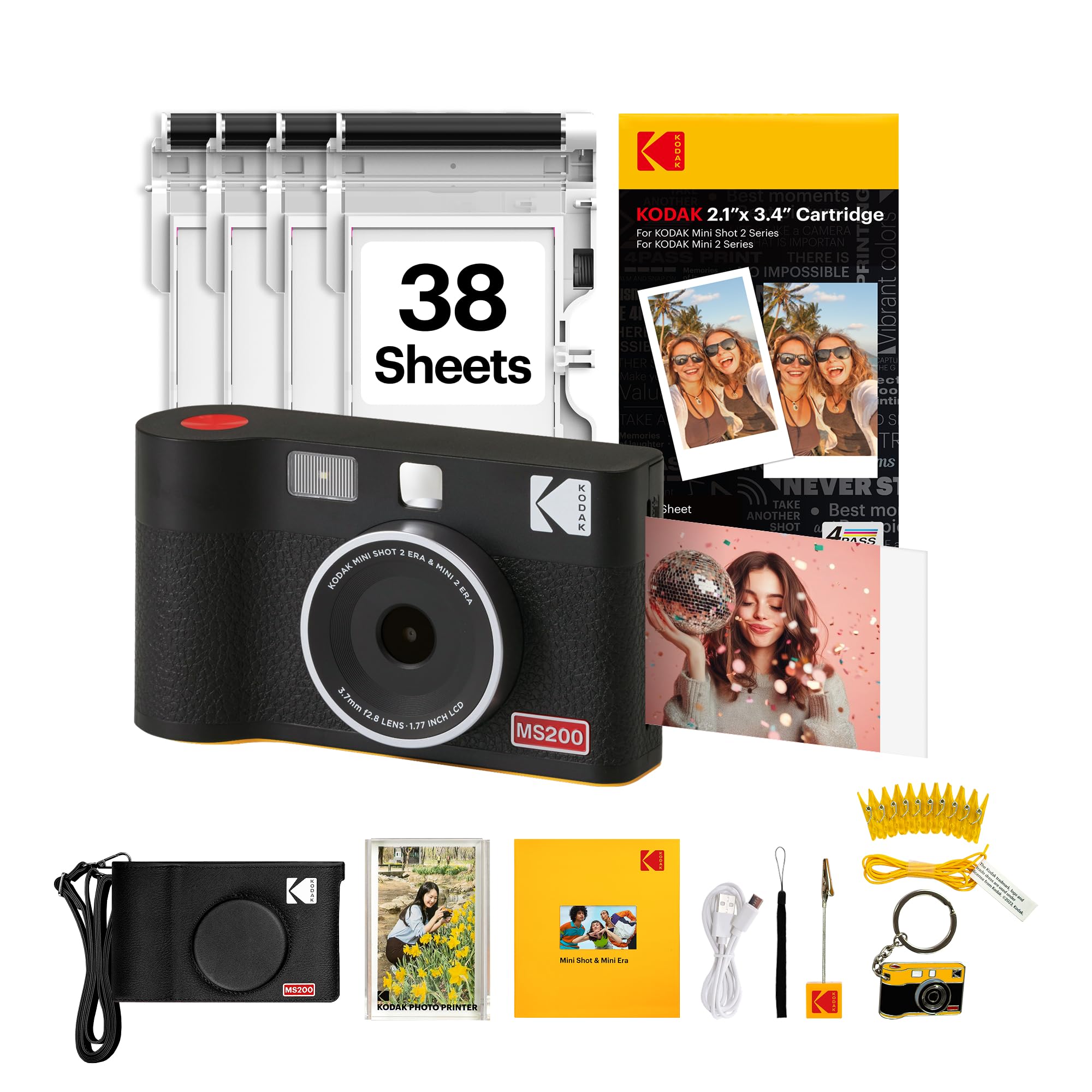 KODAK Mini Shot 2 ERA 4PASS 2-in-1 Instant Camera and Photo Printer (2.1x3.4) (Camera + 68 Sheets + Gift Accessories, Black)-image-26