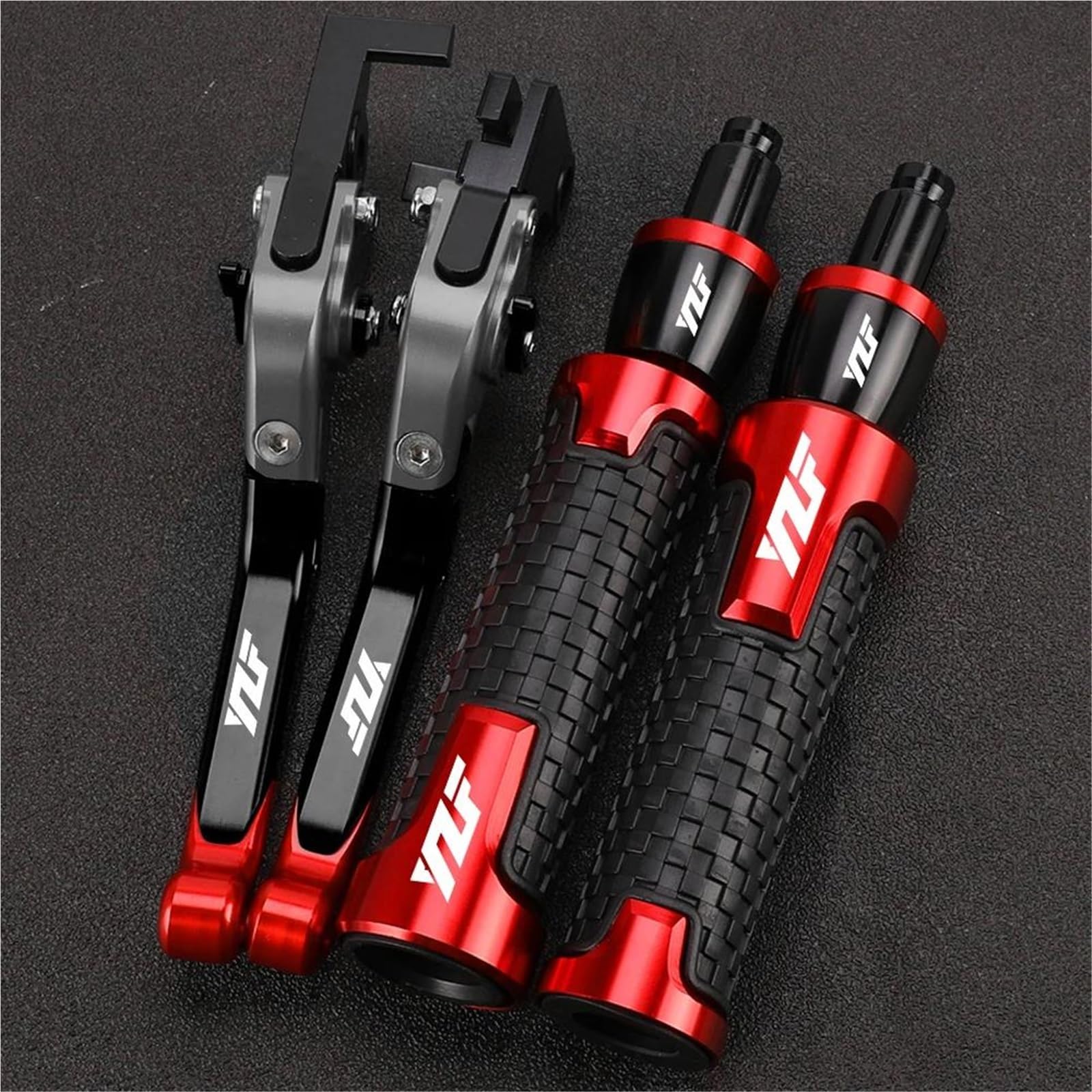 GQUIKGW Replace Motorcycle Foldable Adjustable Brake Clutch Levers Handlebar Grips Ends for Y-AMAHA YZF-R1 R1M R1S 2015-2020