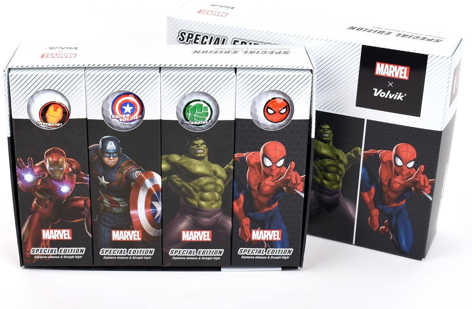 Volvik x Marvel Special Edition 3-Piece White Golf Balls 12pcs