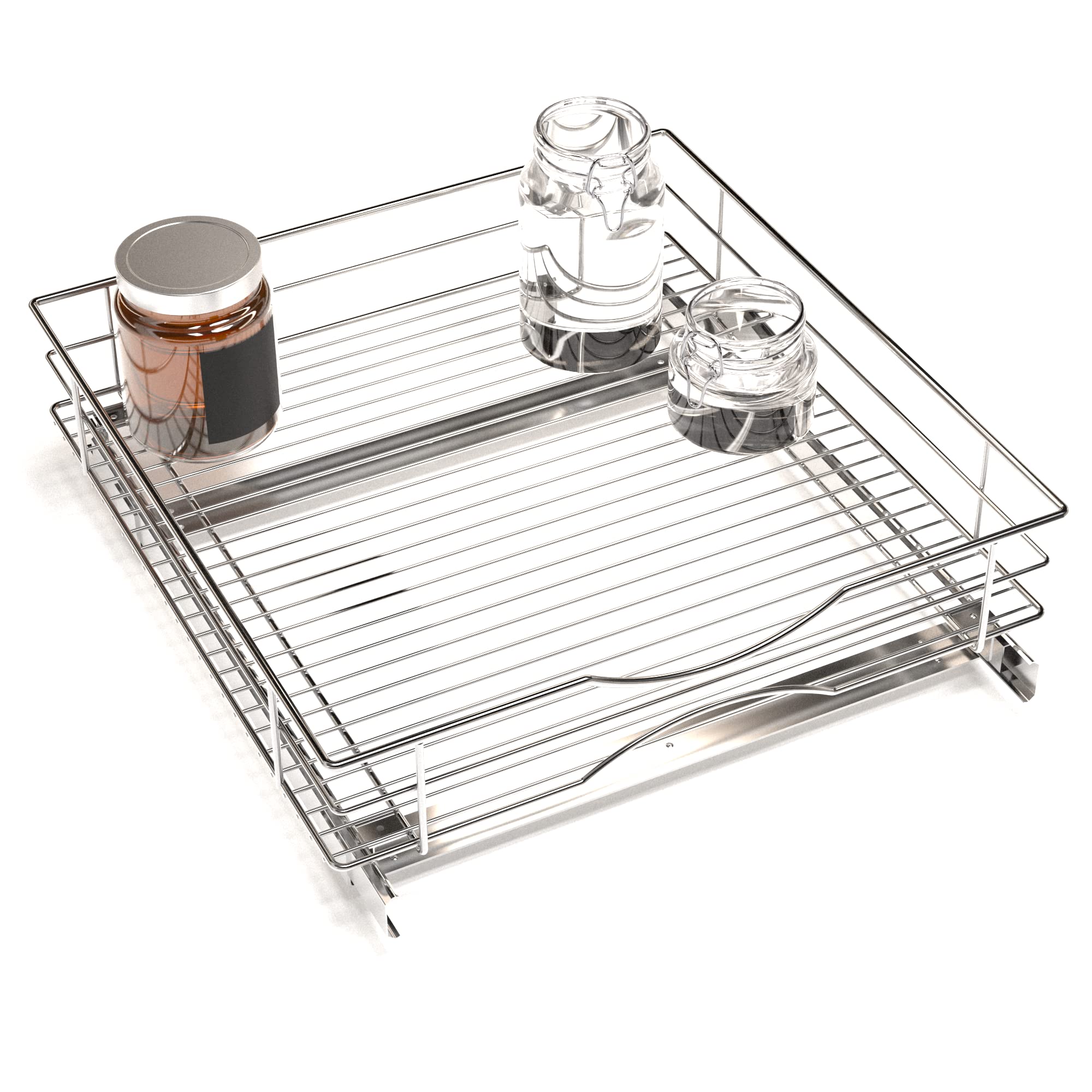 Home Zone Living Pull Out Cabinet Organizer Chrome
