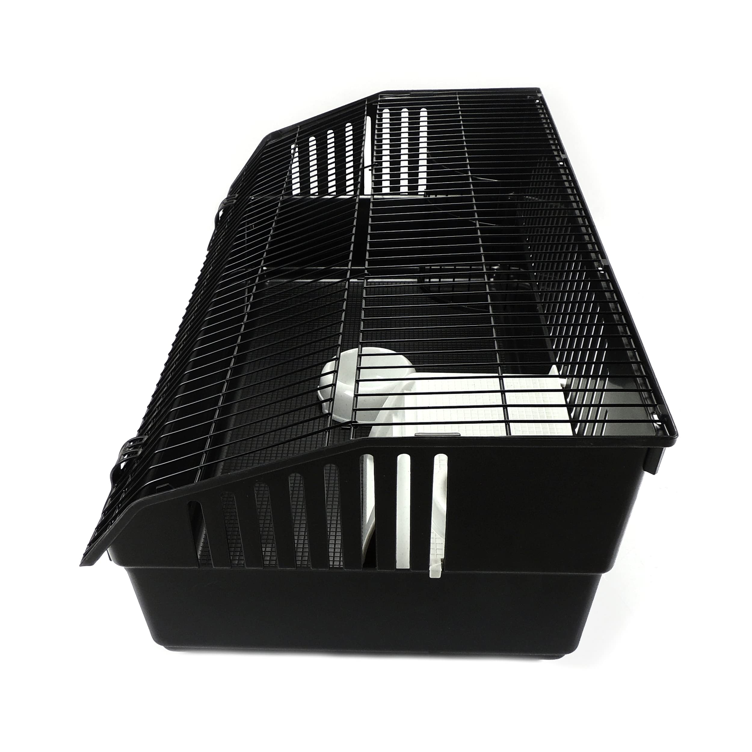 Cage à Lapin D’intérieur Lazy Bones DEN-212 – 100x53x46 Cm, Avec Râtelier à Foin, Pour Petit Rongeur