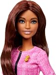 Barbie Careers Doll & Accessories, Future Leader with Light Brown Hair Wearing Outfit with 2 Golden Bracelets & “B” Pin, Includes Sticker for Kids