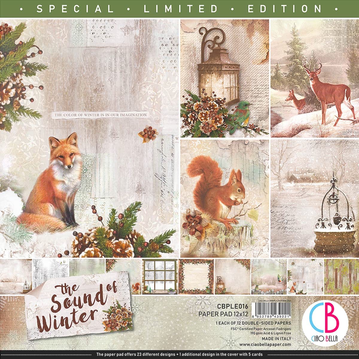 Ciao BellaPaper Sound of Winter 12" x12" Special Edition