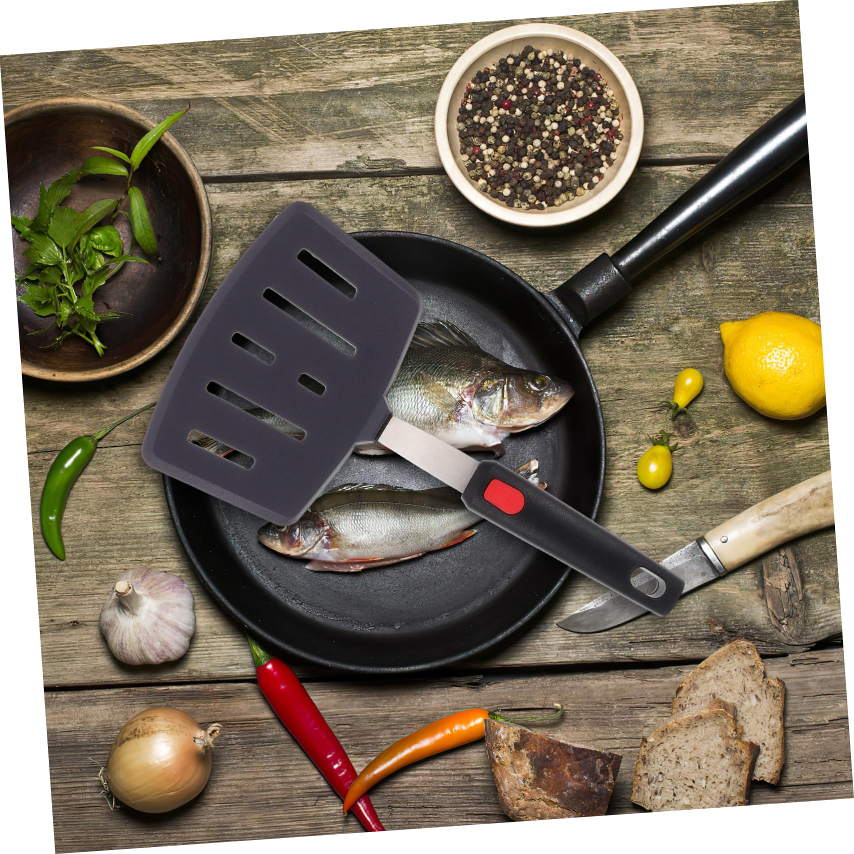Spatola Per Wok in Silicone Spatola Per Friggere Portatile Antiaderenti Flessibile E Adatto Cucina Domestica