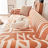 Vista 9 de VClife Bohemian Aztec Pattern Couch Cover for Sofa Large Couch Cover for 2 Cushion Couch Sofa Non Slip Chenille Sofa Cover for Sectional Couch White