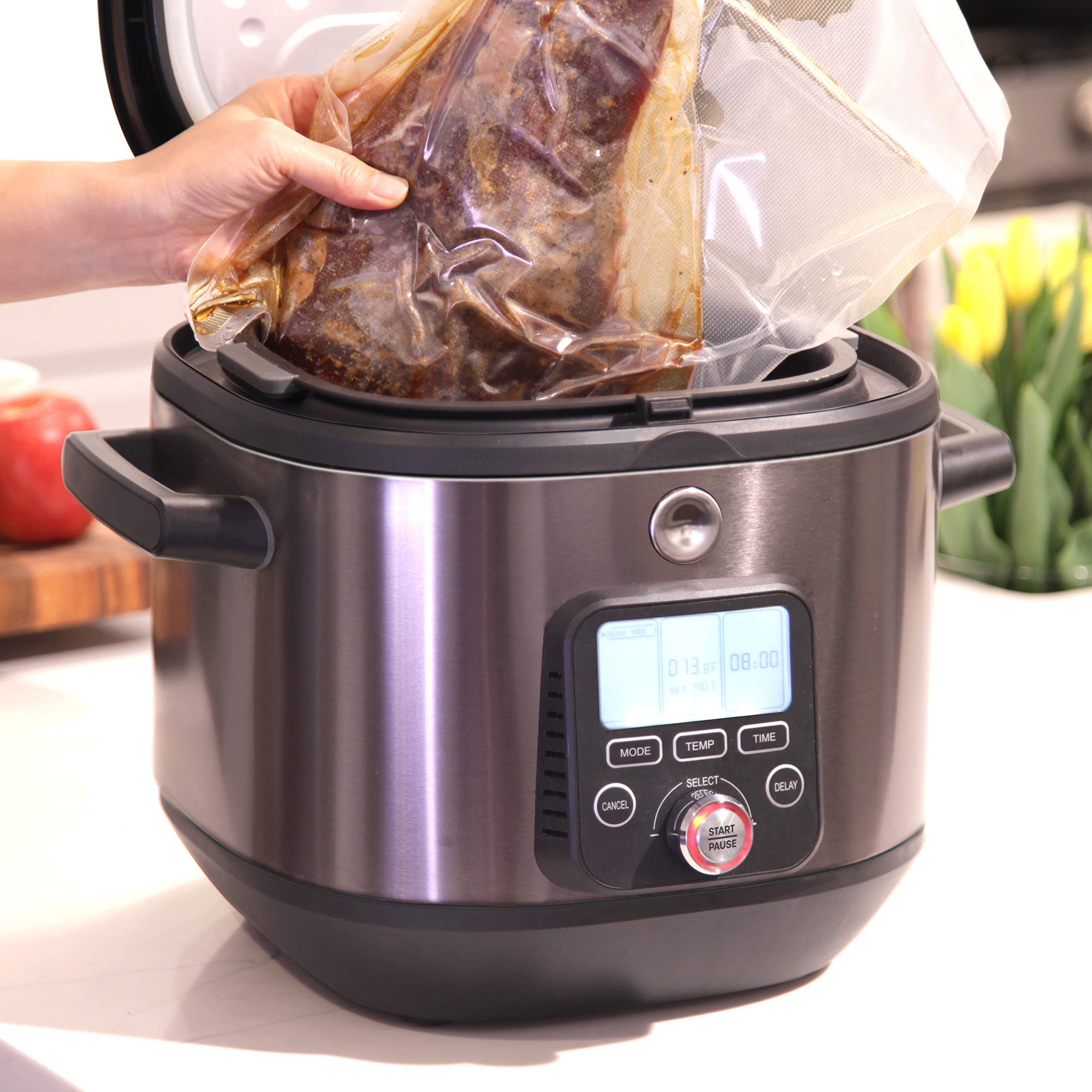 Zing 6Quart 8in1 MultiCooker Machine w/ NonStick Pot Slow Cooker