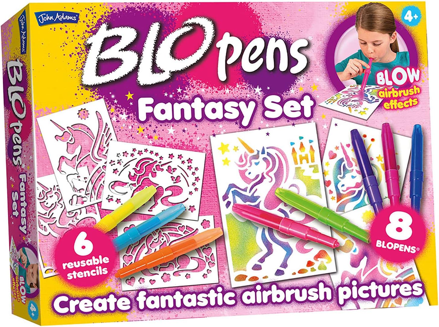 John Adams | BLOPENS® Fantasy Activity Set: Blow airbrush effects | Arts & crafts | Ages 4+