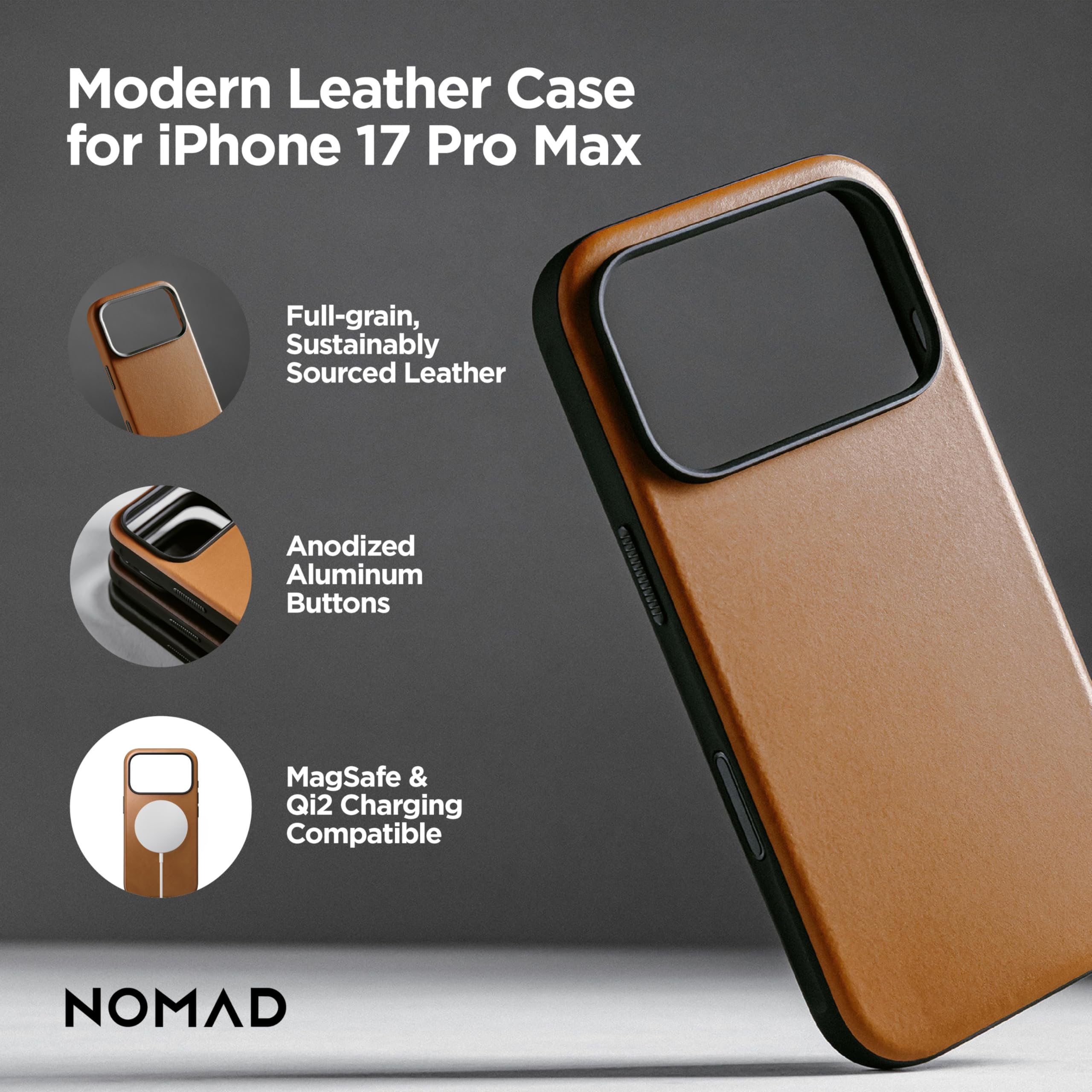 Amazon.com: NOMAD Modern Leather Case English Tan Compatible with