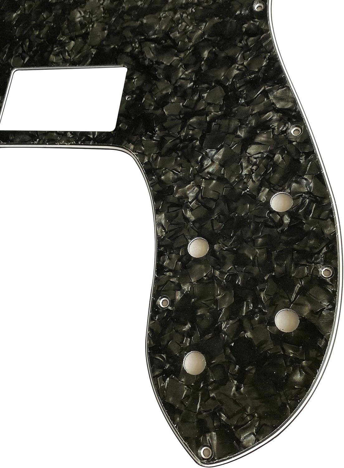 Custom For Fender Squier Telecaster Deluxe PAF Style Guitar Pickguard Scratch Plate (4 Ply Black Pearl)