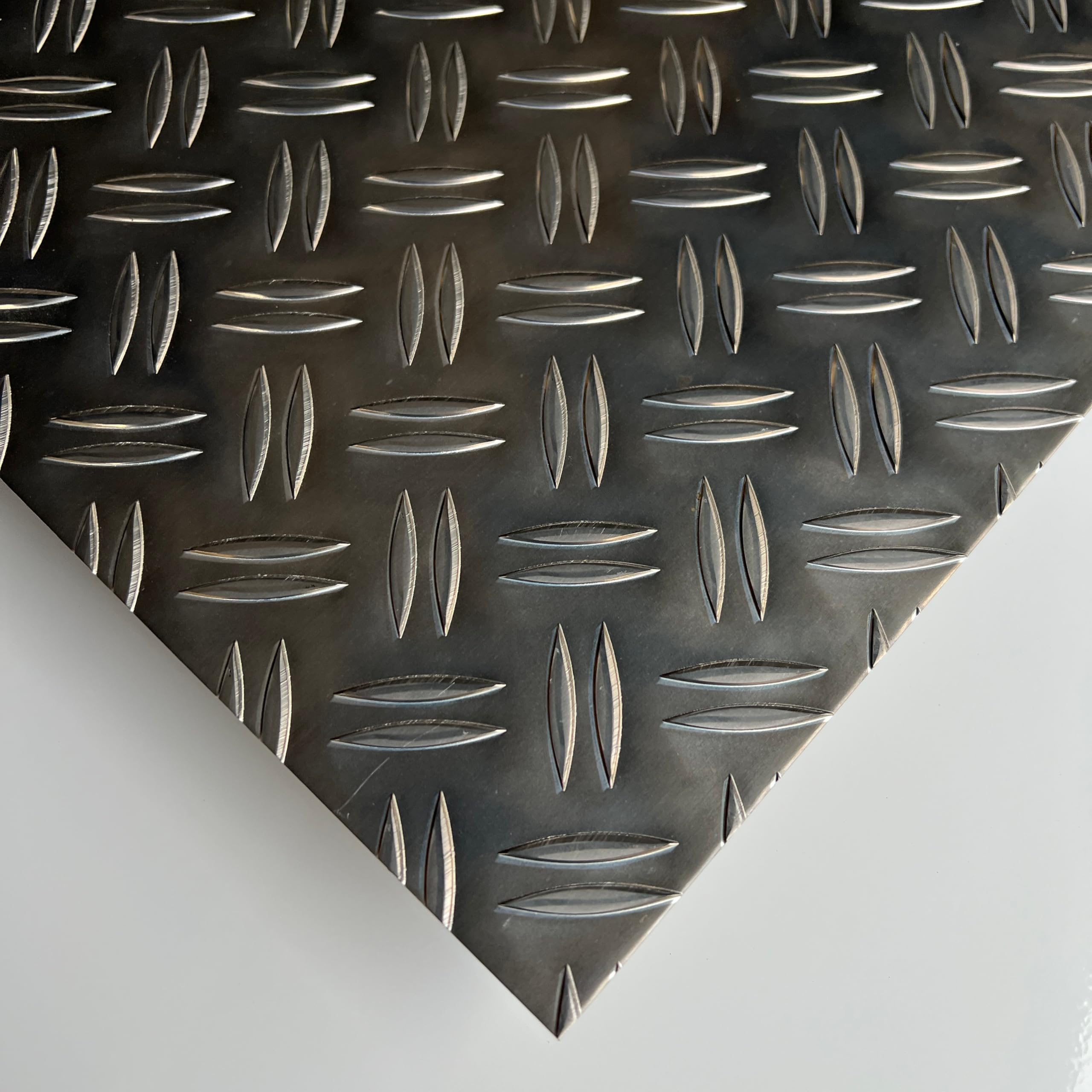 Aluminium Riffelblech Duett - 1,5/2mm dick inkl. Wunschzuschnitt (500 x 800 mm)