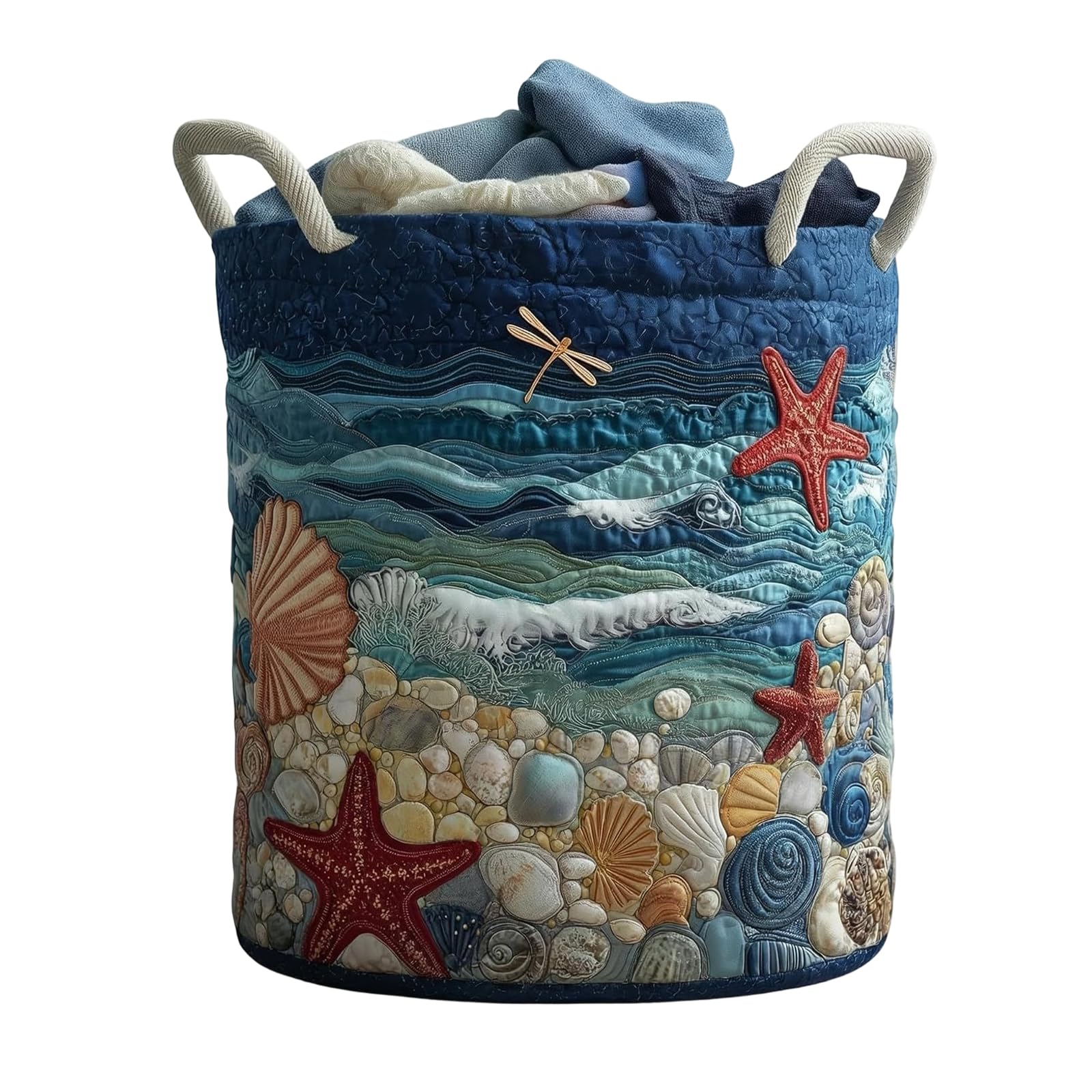 Oxxggkao Retro Floral Laundry Basket Featuring Reinforced Handles and Spacious Storage Traditional Flower Bin Quilted Basket with Handles