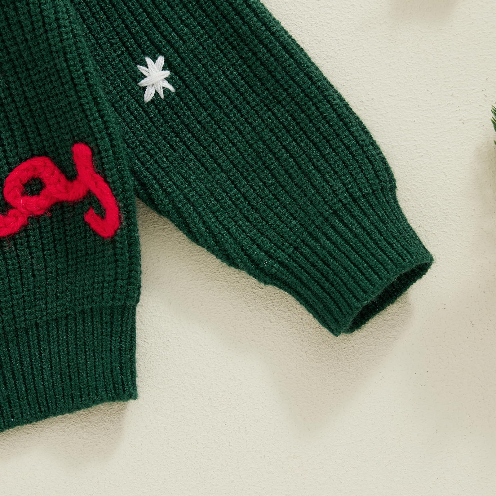 Geagodelia Maglione di Natale per Neonato Bambino Unisex Maglieria Natalizia a Maniche Lunghe in Cotone con Ricamo Regalo Bimbo Natale