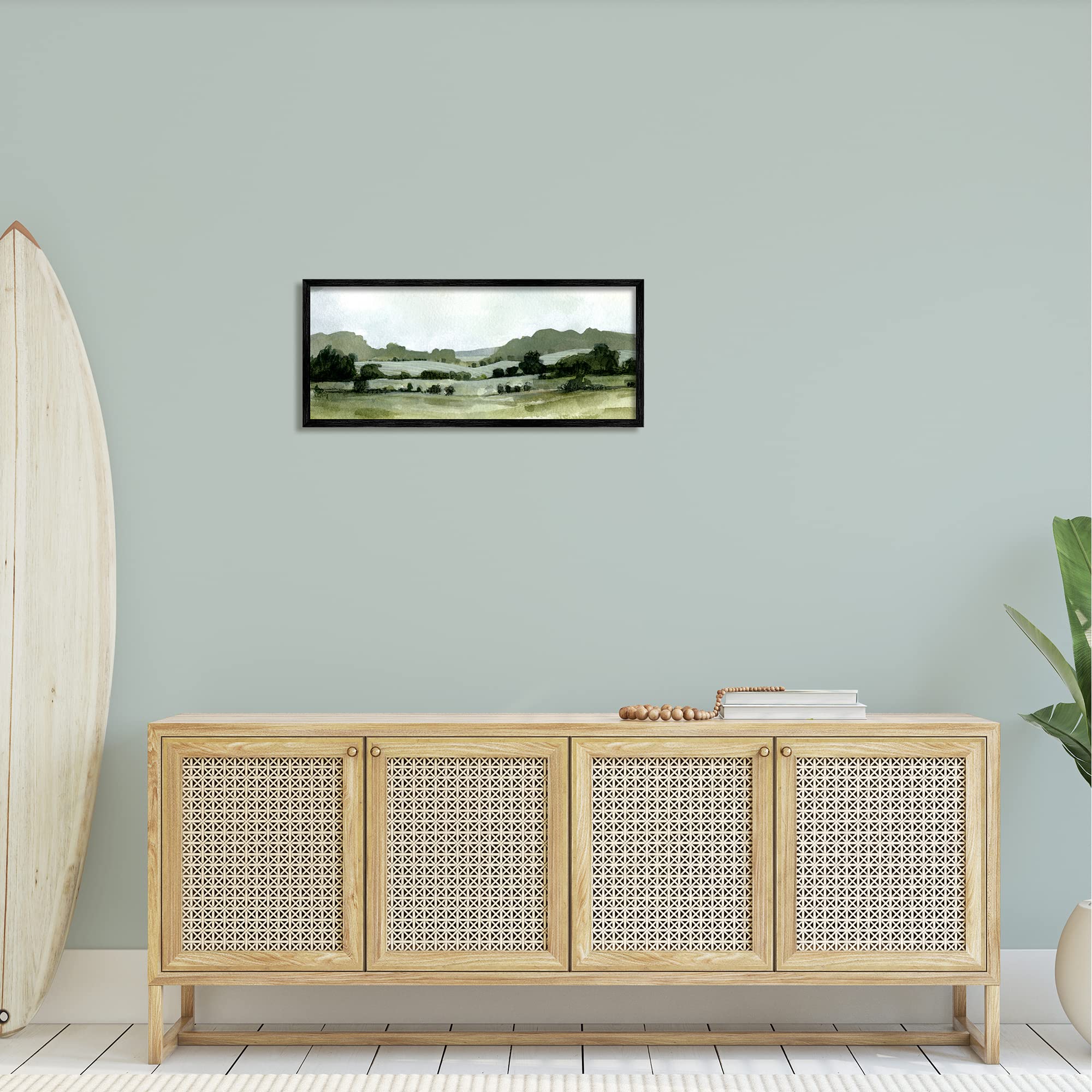 Stupell Industries Distant Rolling Hills Rural Grassland Scenic Landscape Framed Wall Art, Design By Emma Caroline