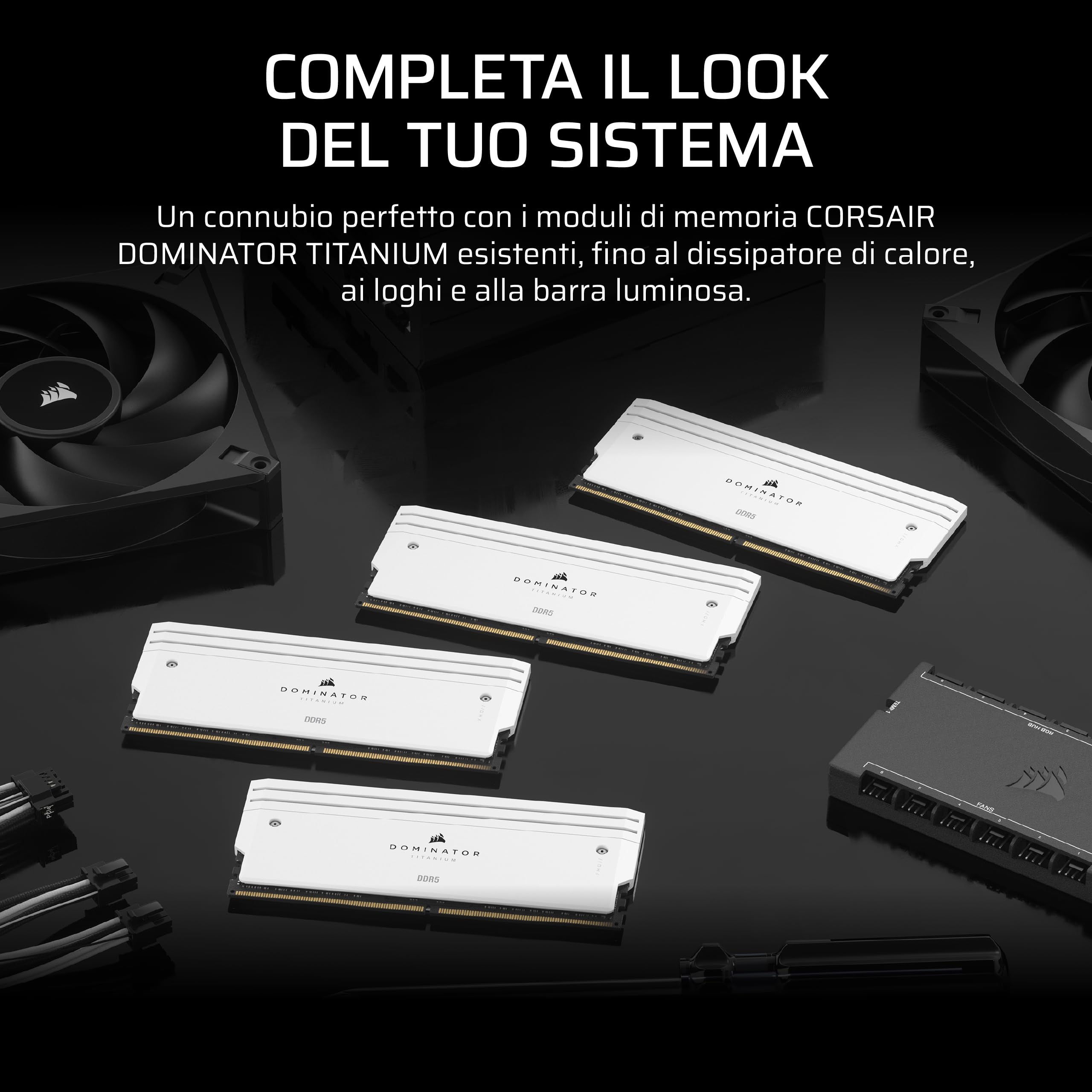 CORSAIR Kit de Aprimoramento de Luz Dominator Titanium DDR5 RGB