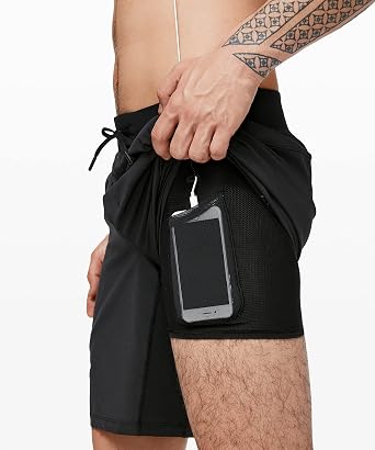 lululemon Men's T.H.E. Short (9 BLK (Linerless), S)