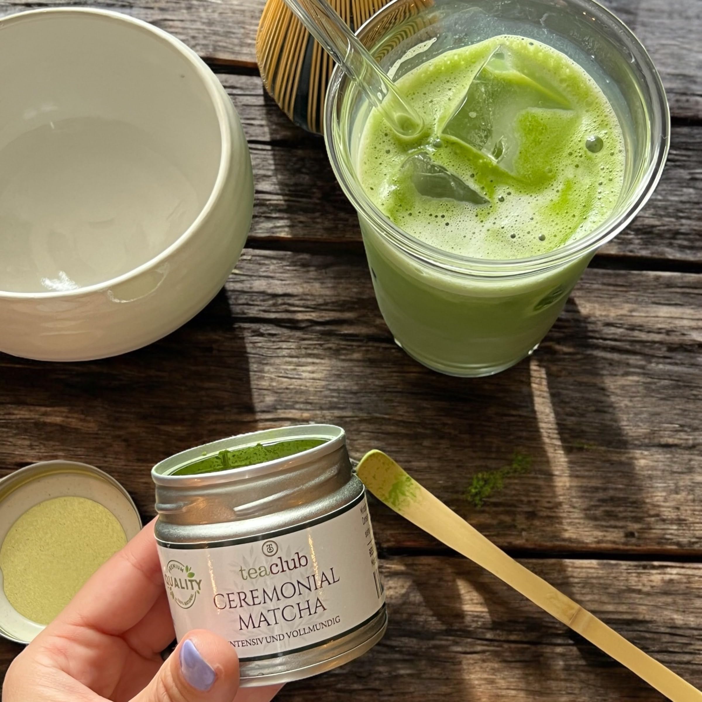 TeaClub Matcha Japońska jakość ceremonialna 30g - First Flush | Matcha klasy ceremonialnej, cieniowane liście tencha First Flush, szlifowanie szlifierskie, do ceremonii parzenia herbaty