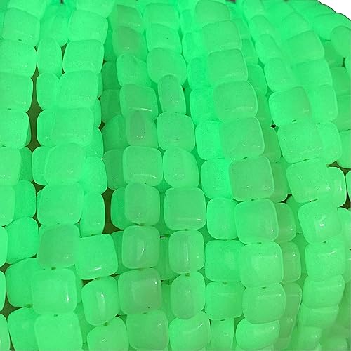 Miniatura 3 de ABCGEMS - Cuentas mexicanas de aragonita verde oliva que brillan en la oscuridad (calcita de cueva, extremadamente rara), energía curativa, ideal