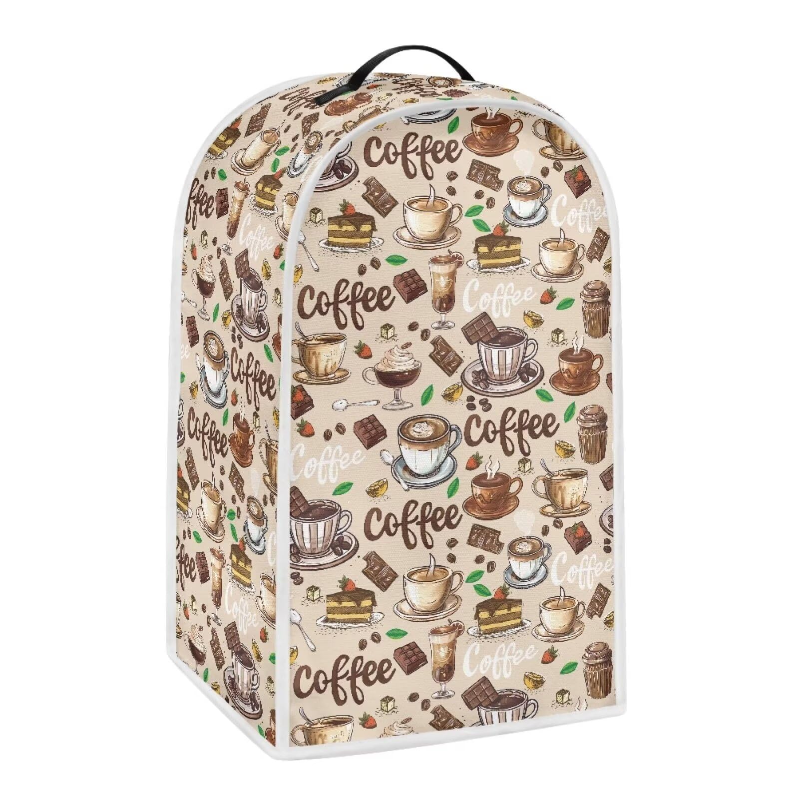Countertop Blender Cover Kitchen Appliance Case Dust Protection Anti Fingerprint 9.4”Lx7.2”Wx15.9”H Fits All Standard Kitchen Blender Appliance, Easy to Clean, Coffee Chocolate Cake