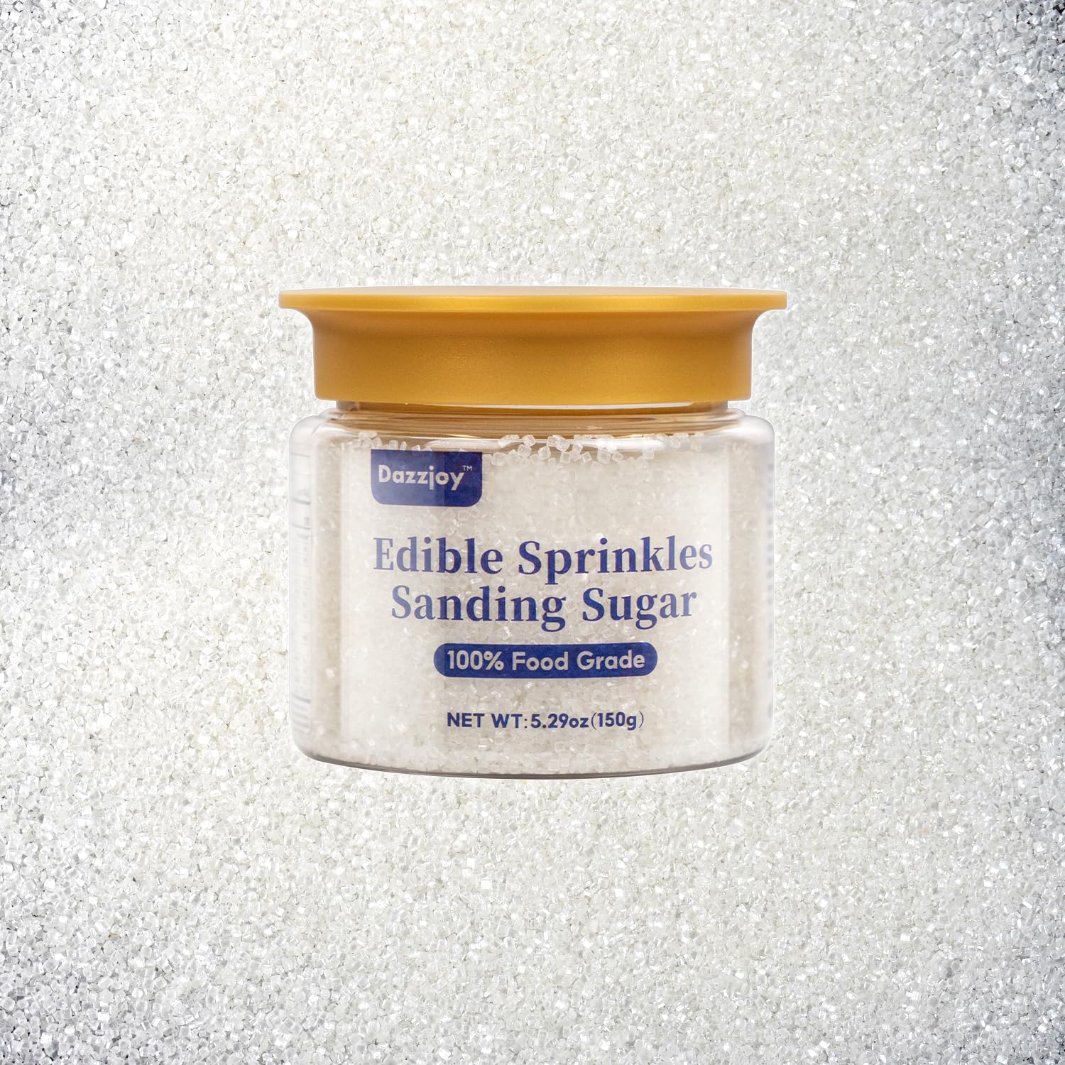 Edible White Sanding Sprinkles, White Sugar Rim Crystals Sprinkles for Cocktails Decorating, Cake, Cupcake, Cookies, Wedding Party Christmas Supplies, 150g - Image 5