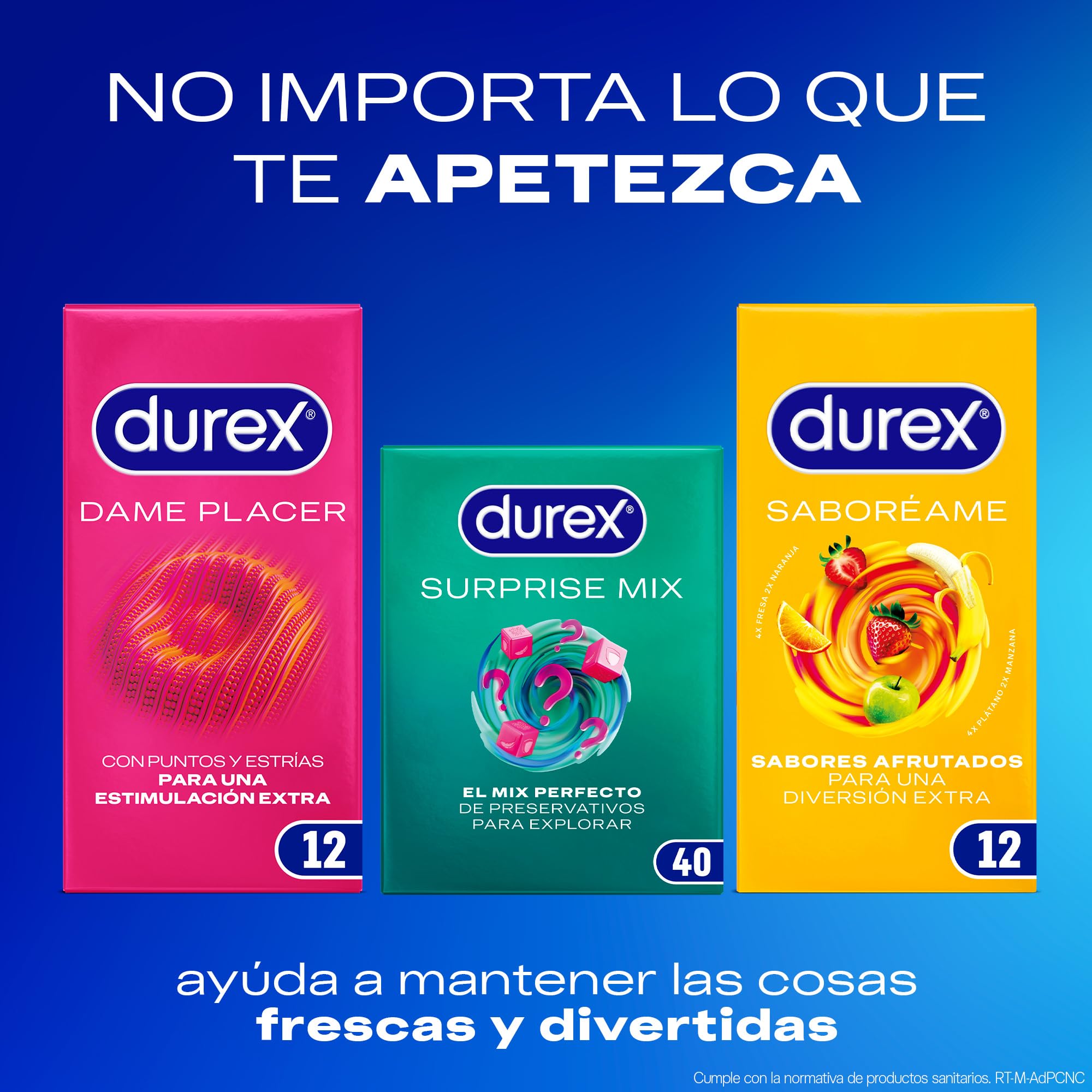 Durex Preservativos Dame Placer, Con Puntos y Estrías, Extra Lubricados,Forma Easy-On, 96 condones